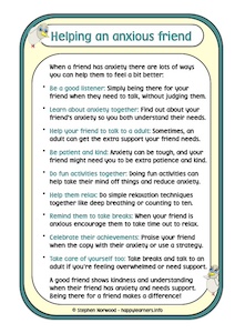 Helping an anxious friend Social Story